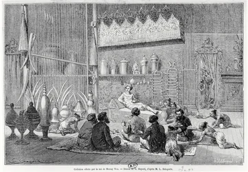 Vom König von Muong You angebotene Speisen, 1877